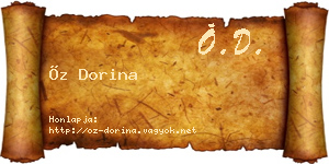 Őz Dorina névjegykártya